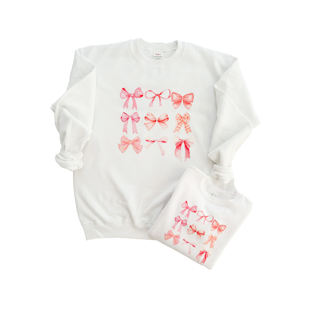 Adult Plaid Ribbon Sweatshirt