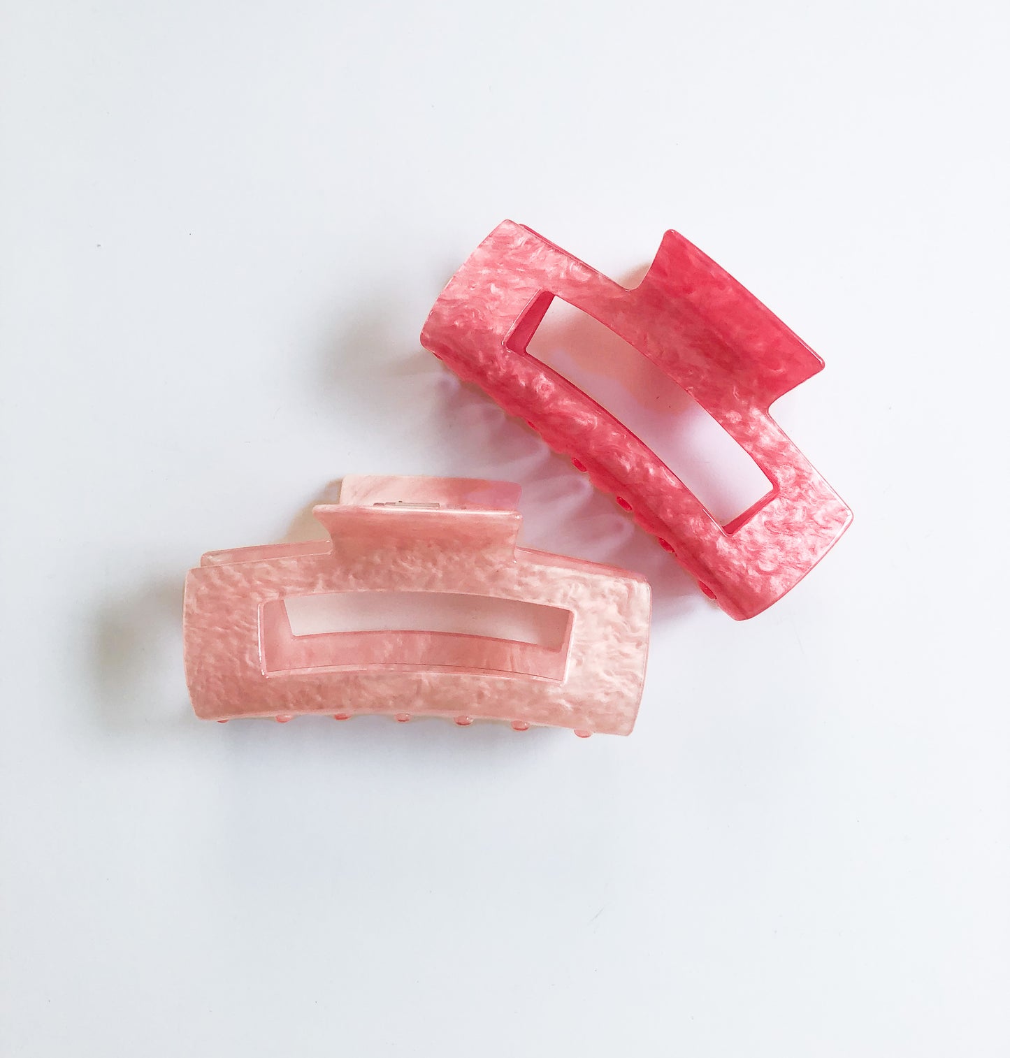 Pink Marble Hair Claw