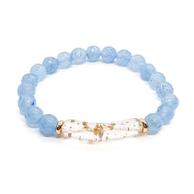 Faceted Blue Jade Foil