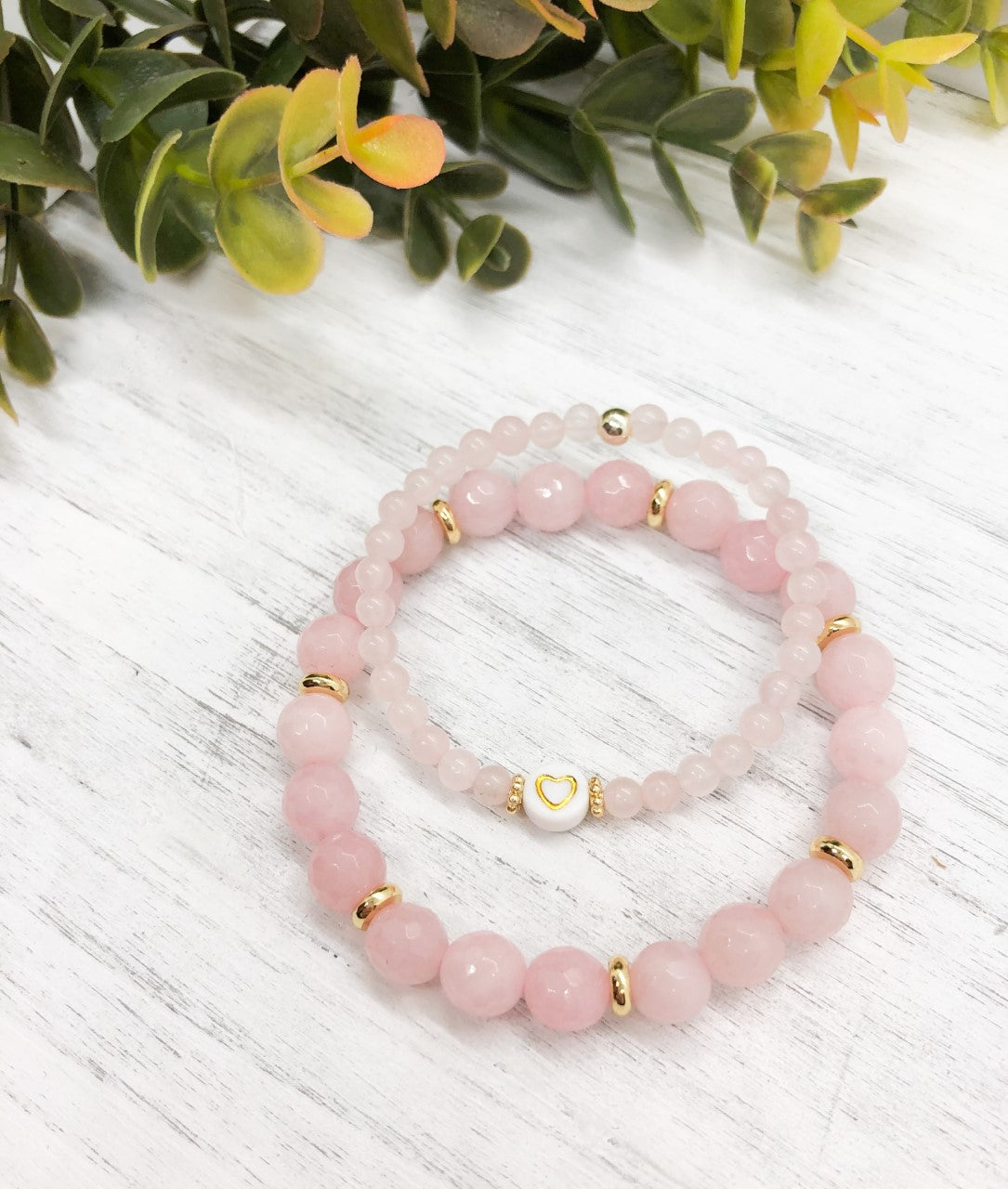 Mama + Mini Rose Quartz Set