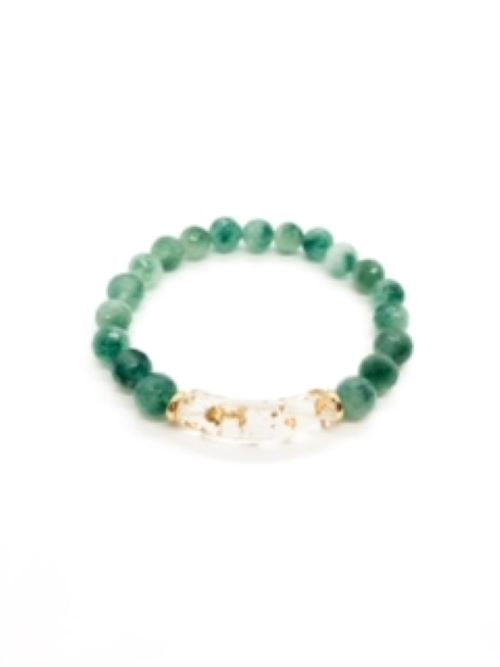 Faceted Green Jade Foil