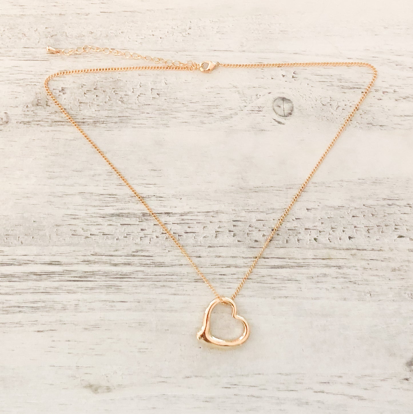 Gold Open Heart Pendant