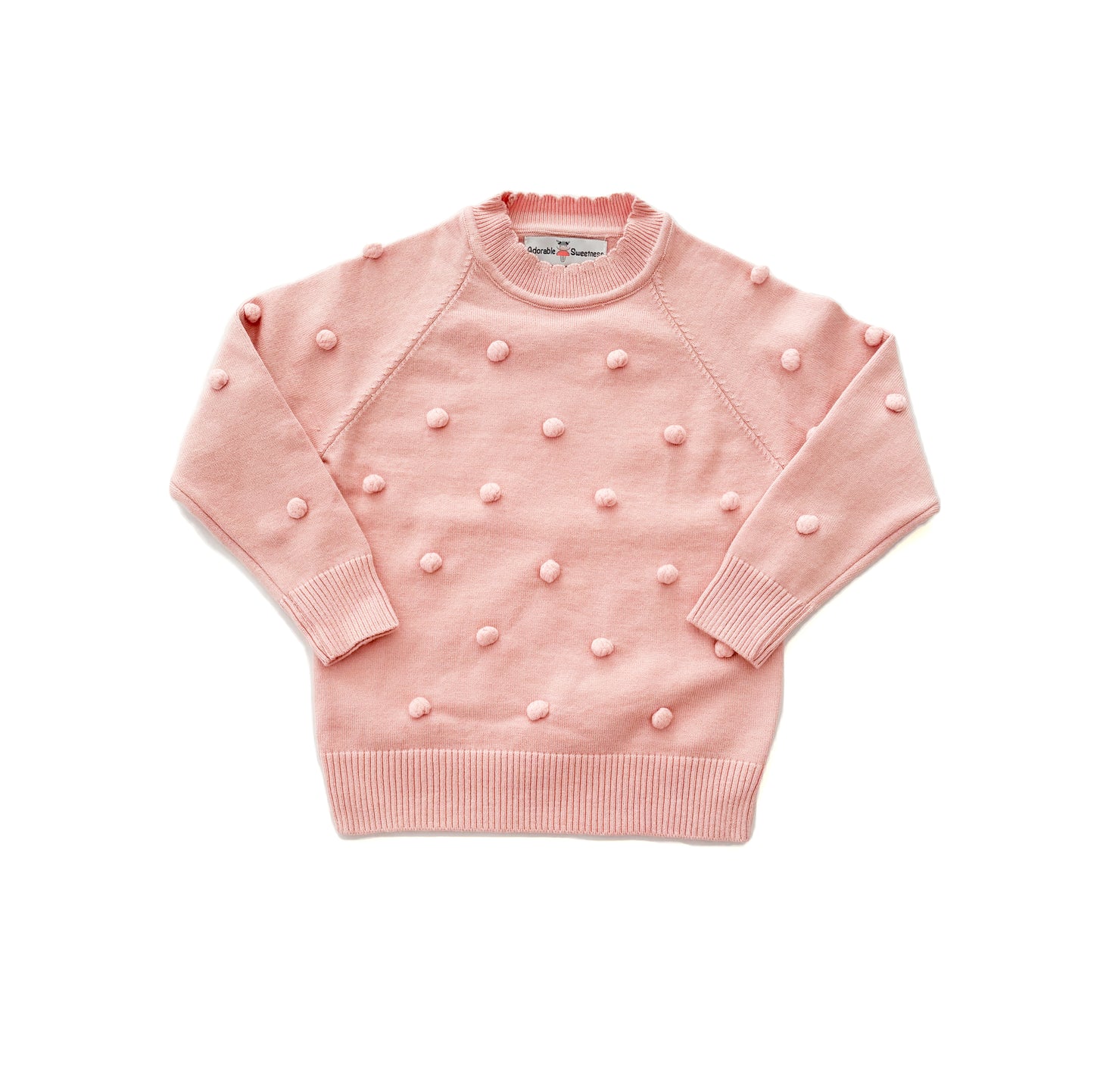 Kids Pink Pom Pom Sweater