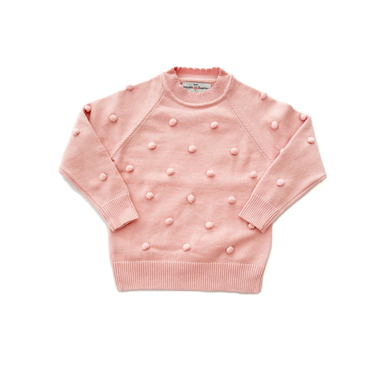 Kids Pink Pom Pom Sweater