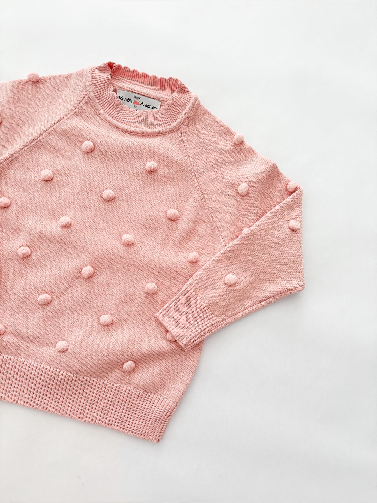 Kids Pink Pom Pom Sweater