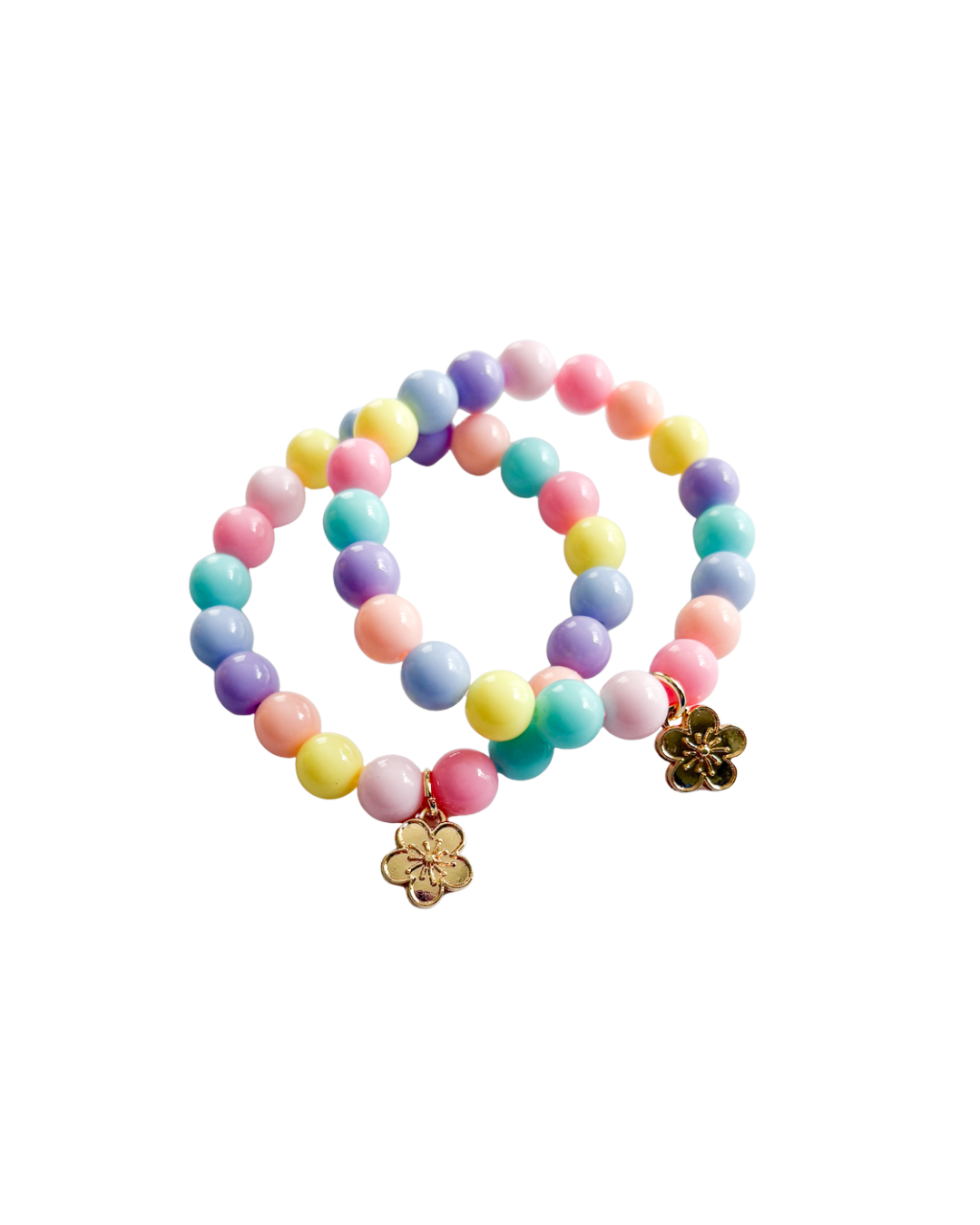 Pastel Flower Charm Bracelet