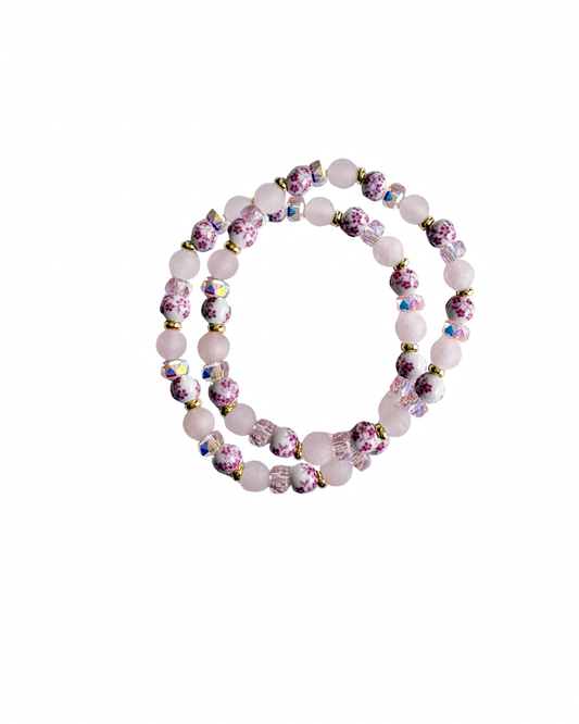 Pink Floral Bracelet