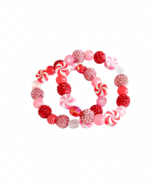 Candy Cane Sparkle Bracelet