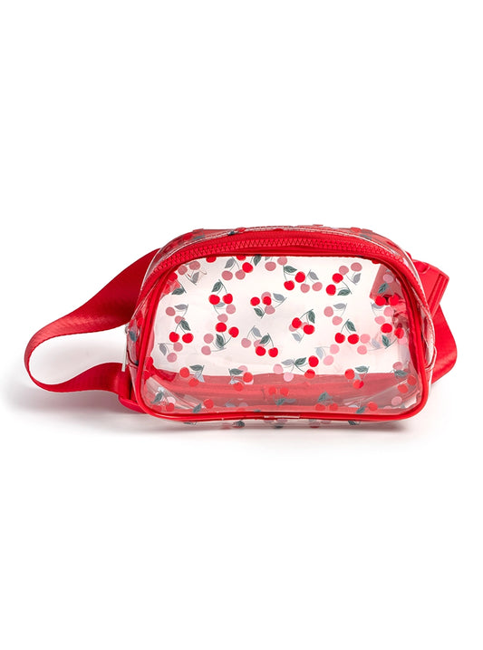 Adjustable Clear Cherry Belt Bag