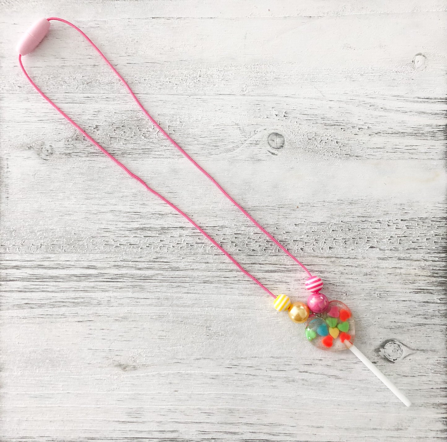 Kids Heart Lollipop Necklace