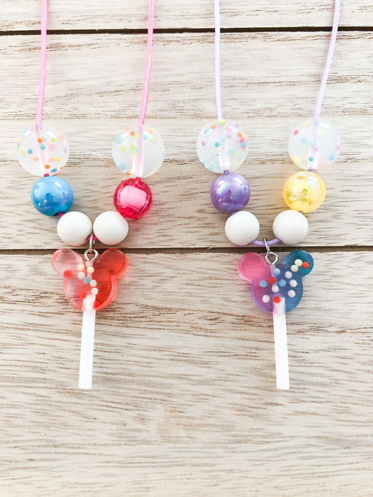 Kids Mouse Lollipop Necklace